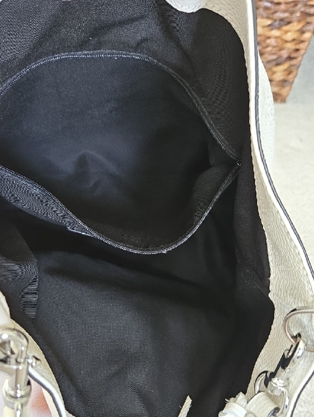 Rebecca Minkoff Cream Pebbled Leather Hobo Bag - Picture 9 of 9